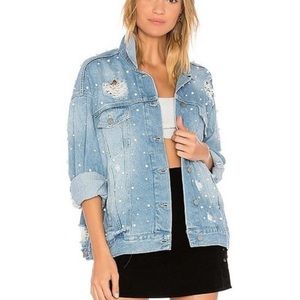 Free people over sized pearl jacket